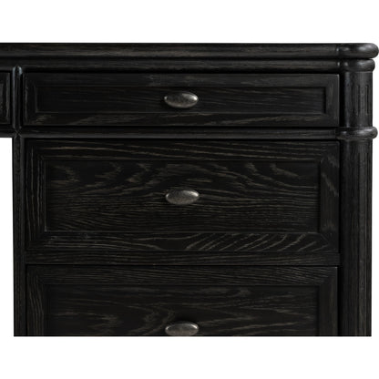 Toulouse Executive Desk by Four Hands. Made from solid oak, oak veneer in a modern style.