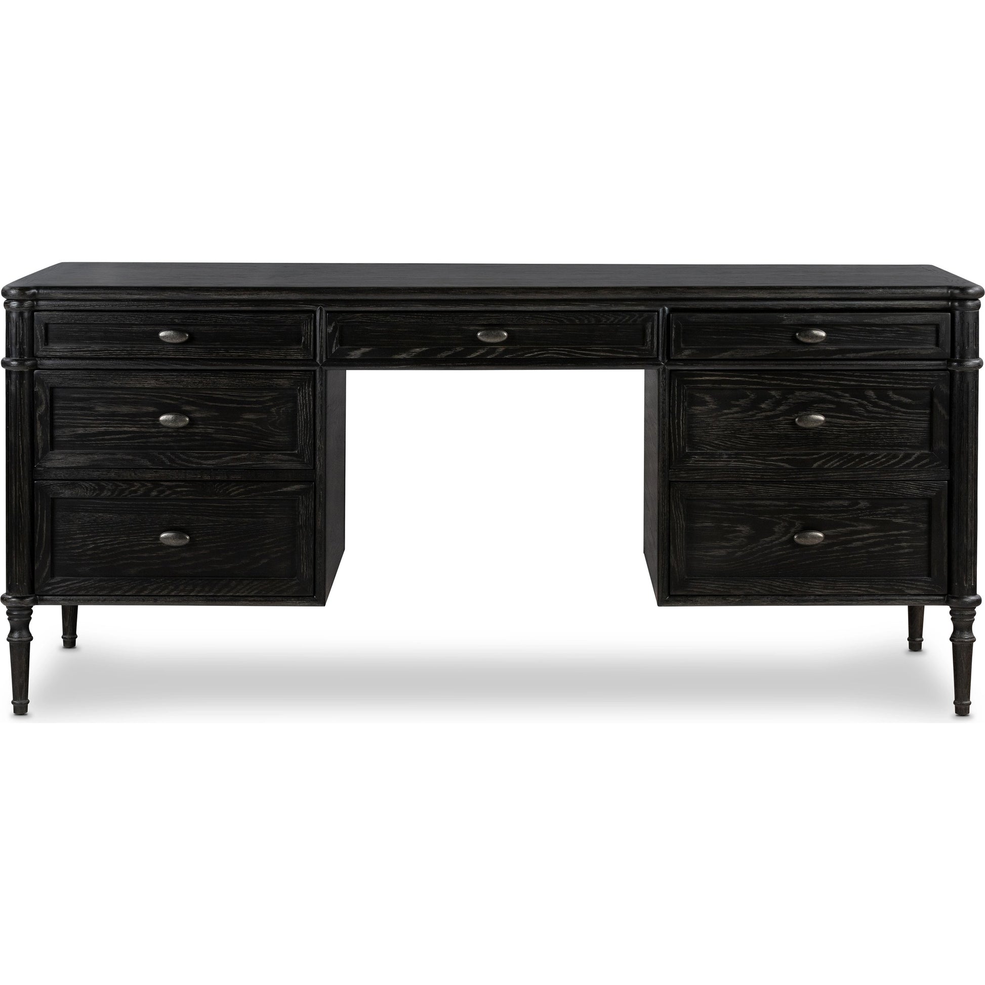 Toulouse Executive Desk by Four Hands. Made from solid oak, oak veneer in a modern style.