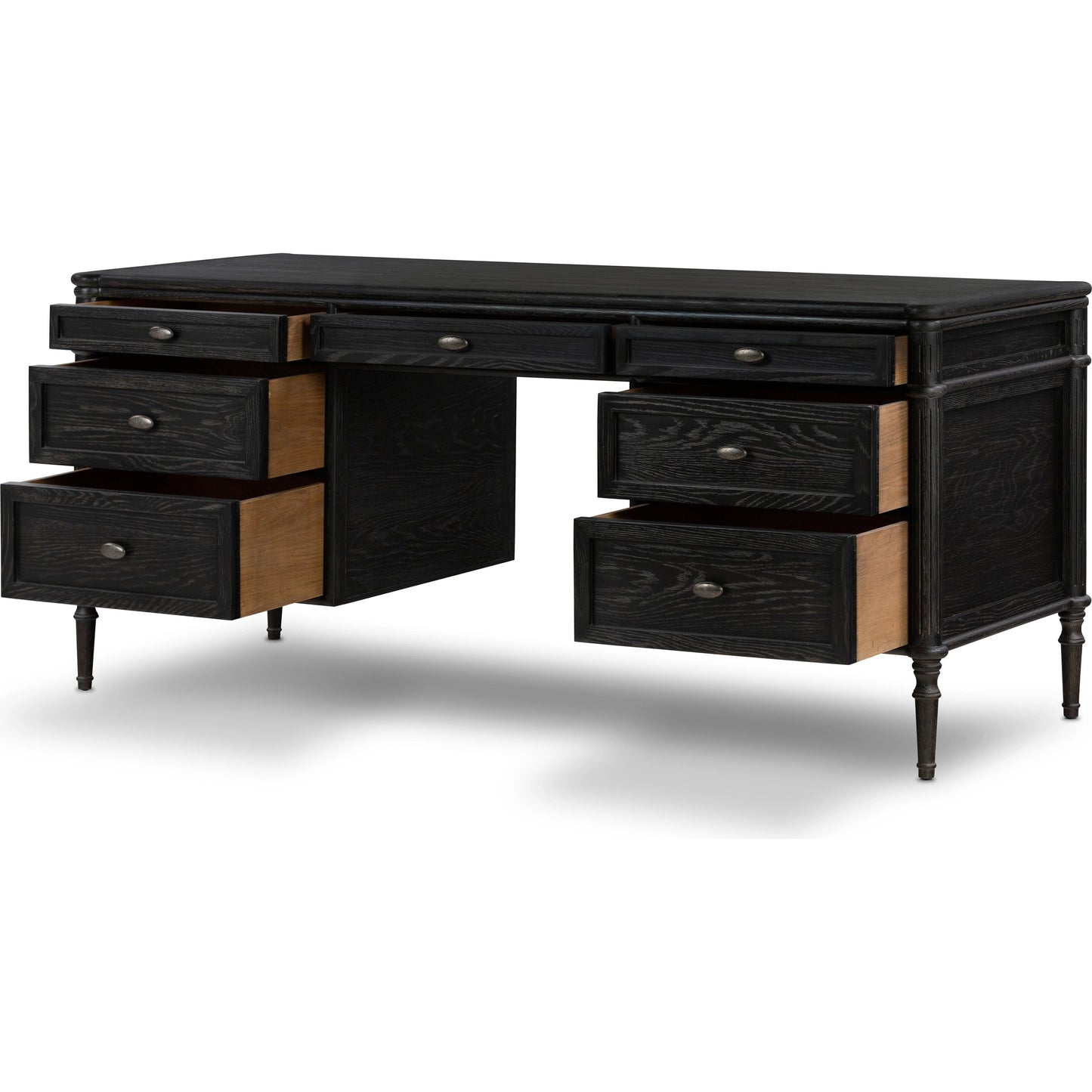 006 SI-1977874 | Additional Silo | Toulouse Executive Desk by Four Hands. Made from solid oak, oak veneer in a modern style.