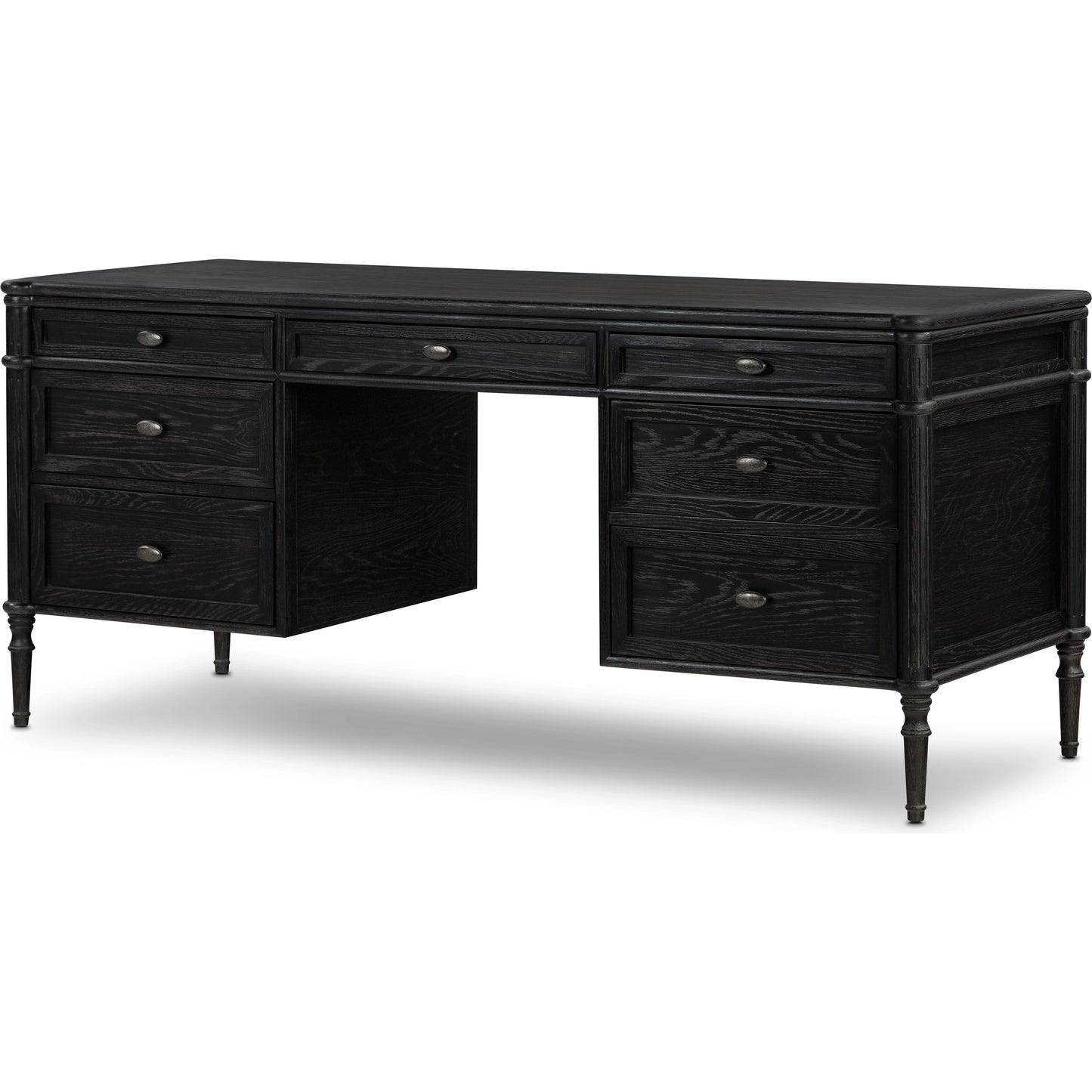 001 SI-1977874 | Primary Silo | Toulouse Executive Desk by Four Hands. Made from solid oak, oak veneer in a modern style.