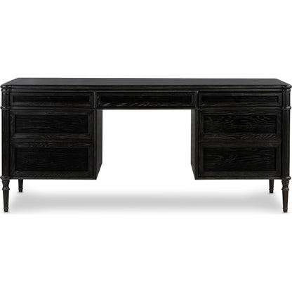 Toulouse Executive Desk by Four Hands. Made from solid oak, oak veneer in a modern style.