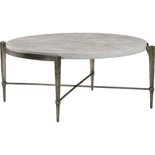 Percival Cocktail Table by Artistica Home in bronze leaf. Made from unique in a modern style.