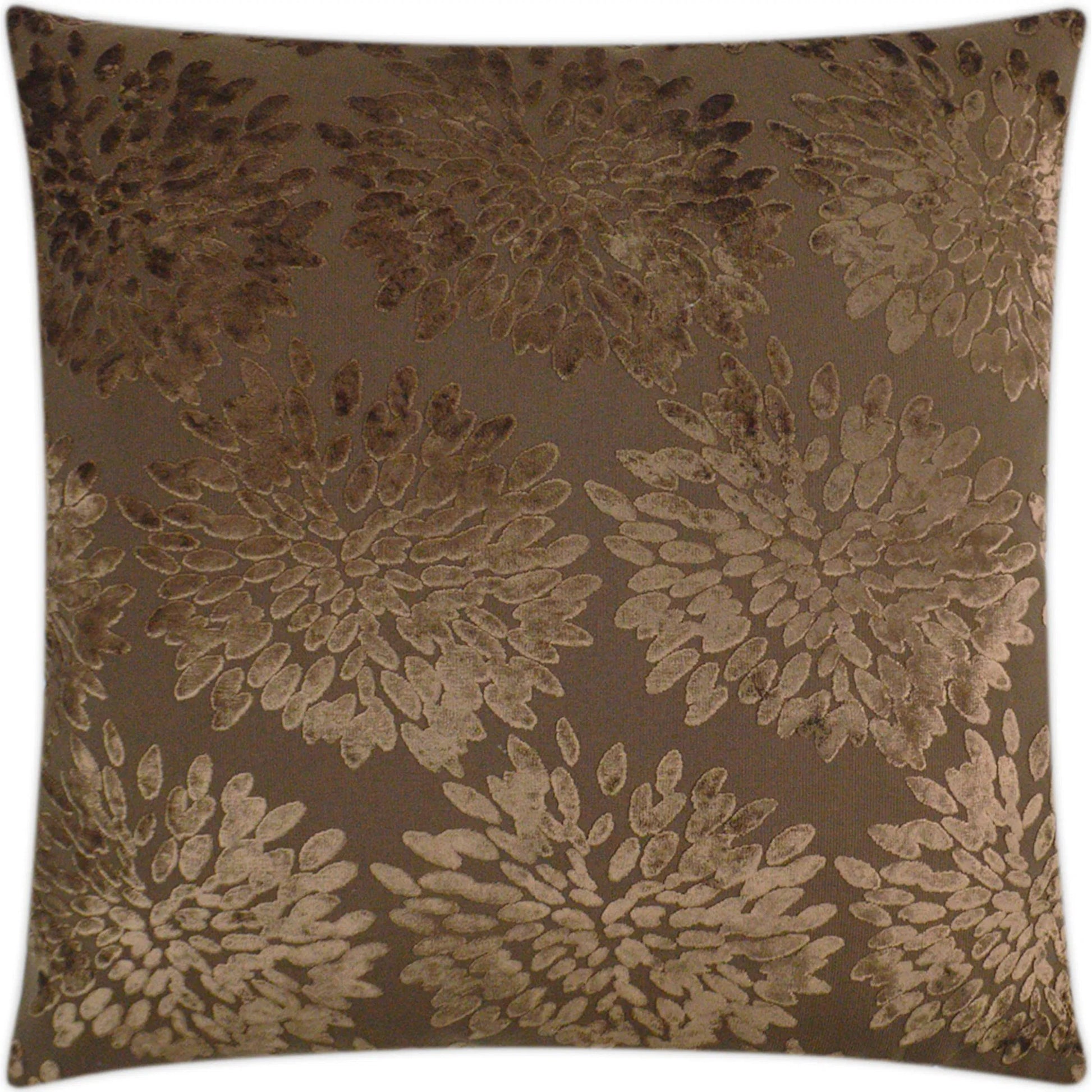 Tuscany Pillow by DV Kap Home in brown. Made from 53% rayon, 47% polyester in a transitional style.