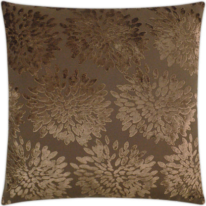 Tuscany Pillow by DV Kap Home in brown. Made from 53% rayon, 47% polyester in a transitional style.