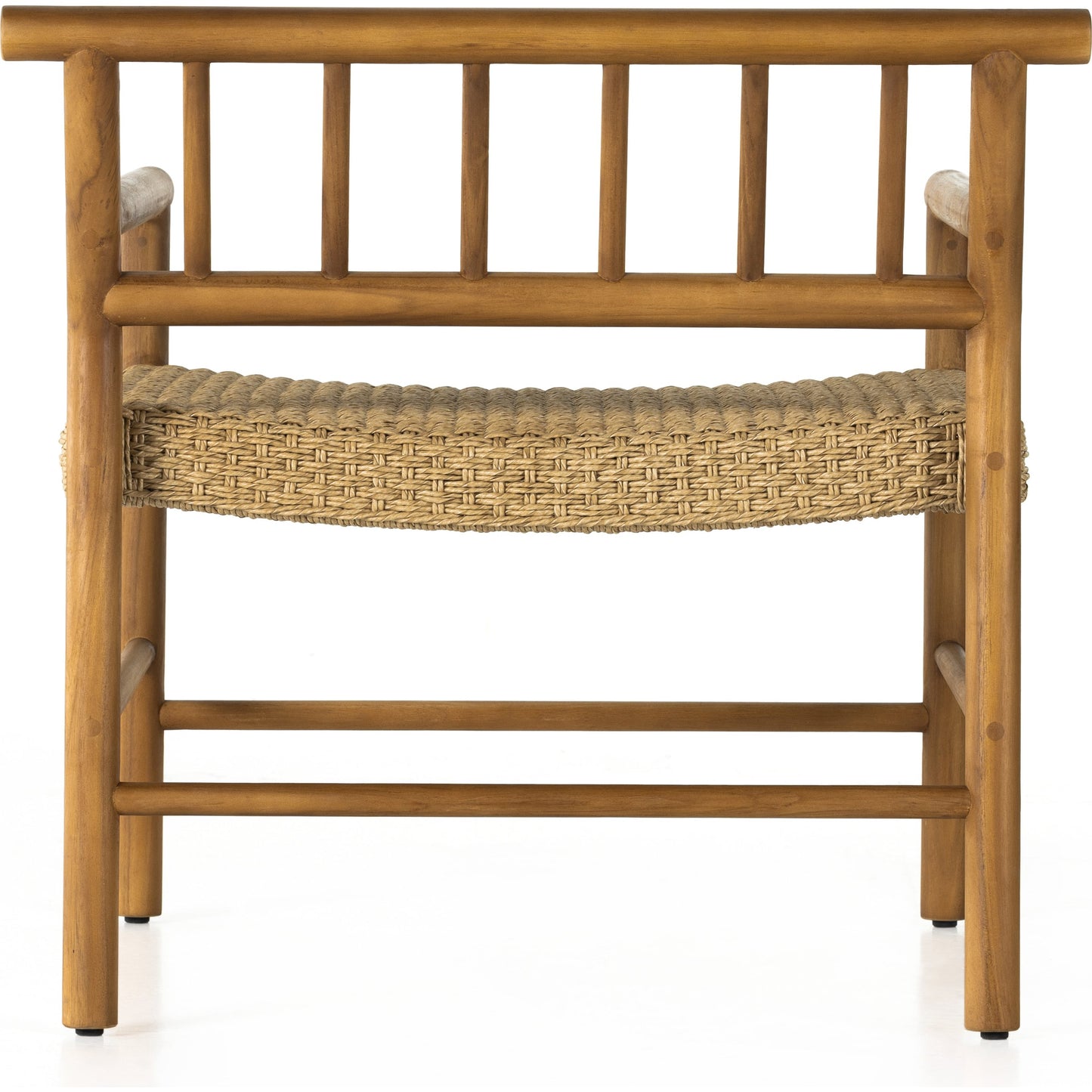 005 SI-1902835 | Additional Silo | Larsen Outdoor Chair by Four Hands in natural teak, natural hyacinth. Made from solid fsc®-certified teak, 100% polyethylene in a coastal style.