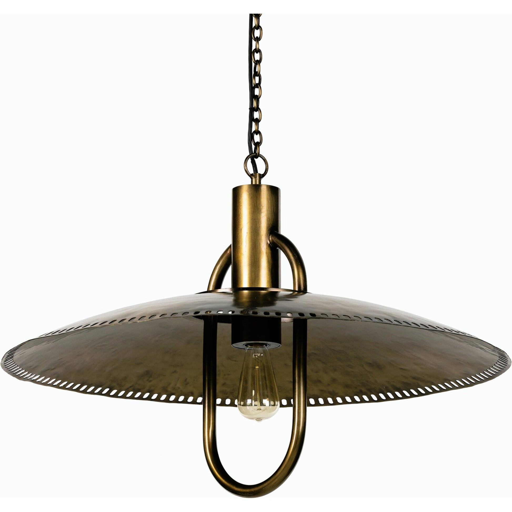 Arely Pendant by Four Hands in dark antique brass. Made from iron, thermoplastic, brass in a transitional style.