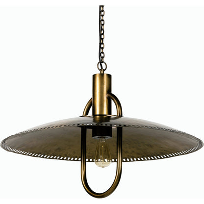 Arely Pendant by Four Hands in dark antique brass. Made from iron, thermoplastic, brass in a transitional style.