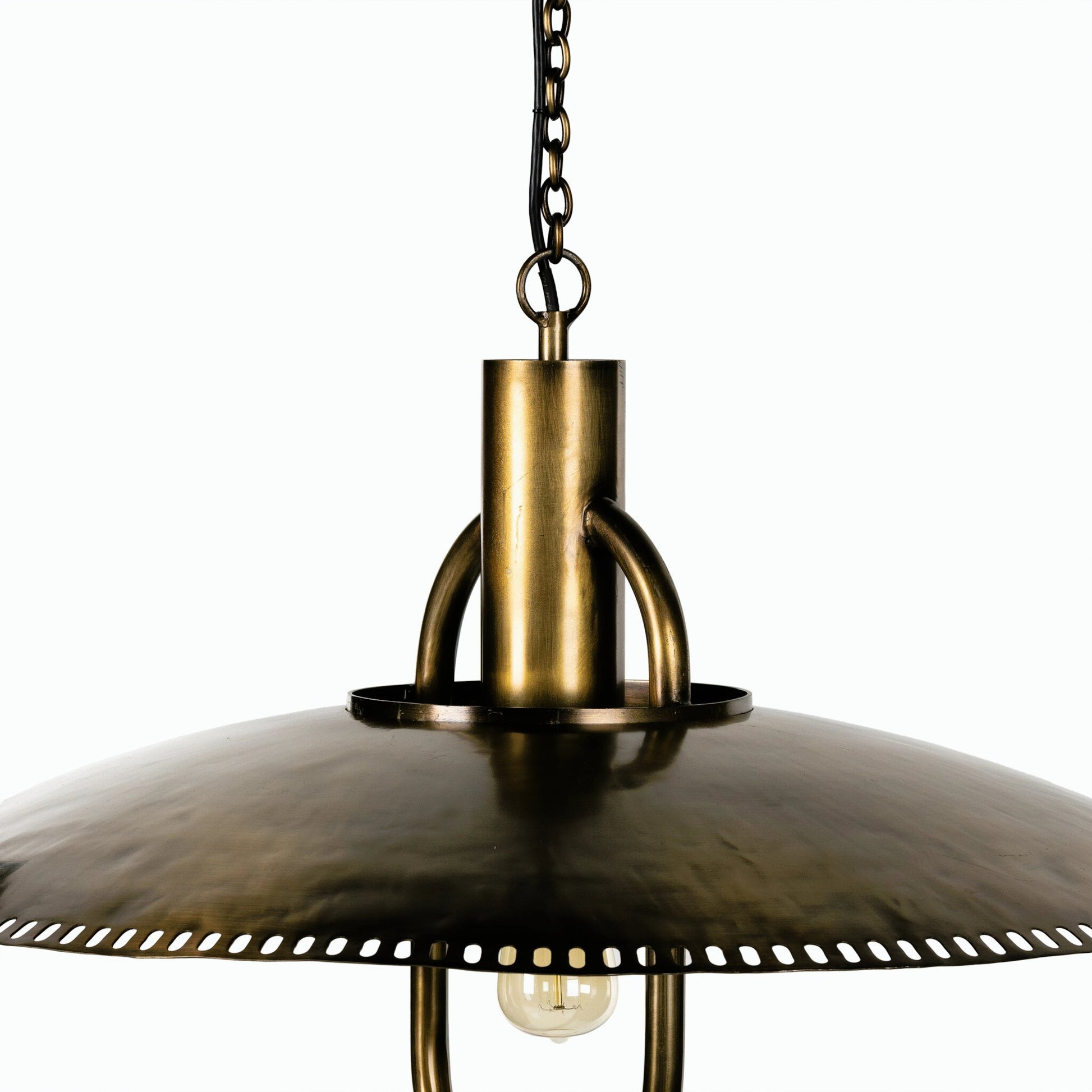 Arely Pendant by Four Hands in dark antique brass. Made from iron, thermoplastic, brass in a transitional style.