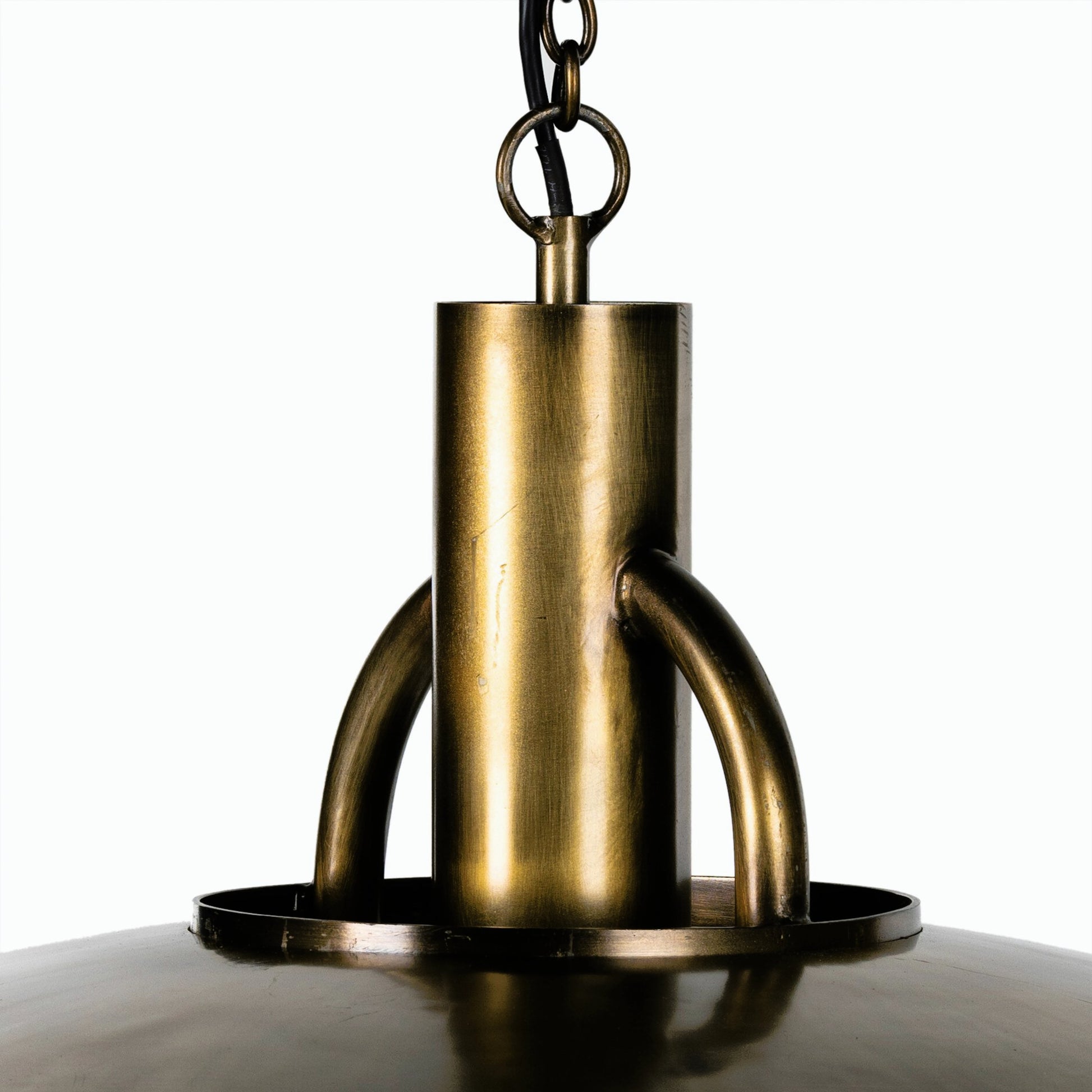 Arely Pendant by Four Hands in dark antique brass. Made from iron, thermoplastic, brass in a transitional style.