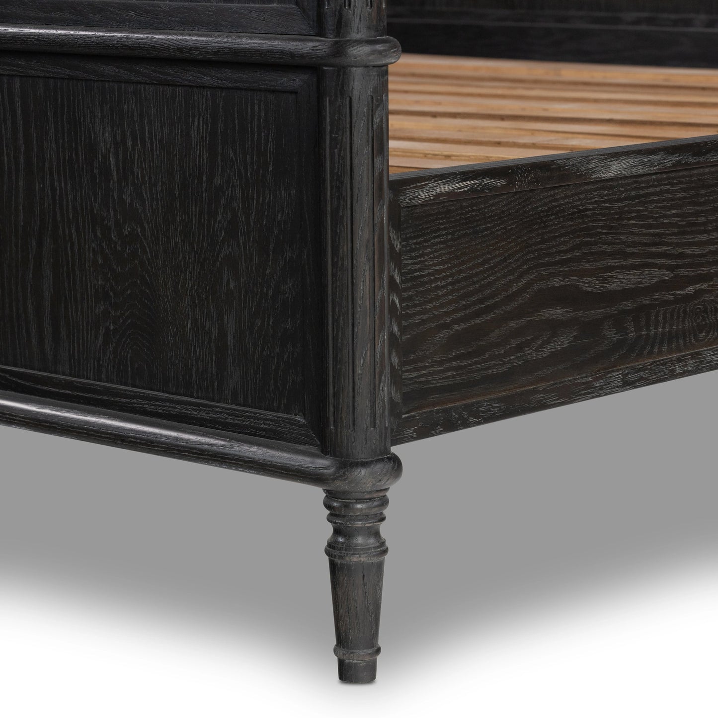 006 SI-1977873 | Closeup | Toulouse Bed by Four Hands. Made from oak veneer, solid oak in a modern style.