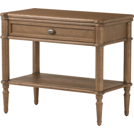 Toulouse Nightstand by Four Hands. Made from solid oak, oak veneer, zinc alloy in a modern style.