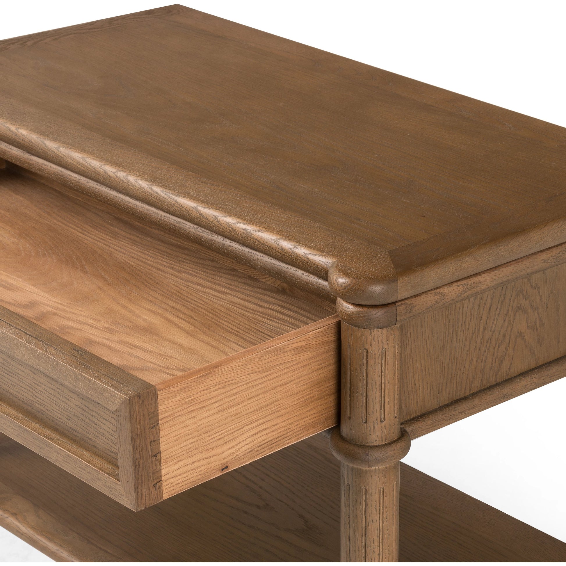 Toulouse Nightstand by Four Hands. Made from solid oak, oak veneer, zinc alloy in a modern style.