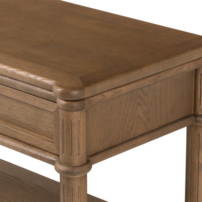 Toulouse Nightstand by Four Hands. Made from solid oak, oak veneer, zinc alloy in a modern style.