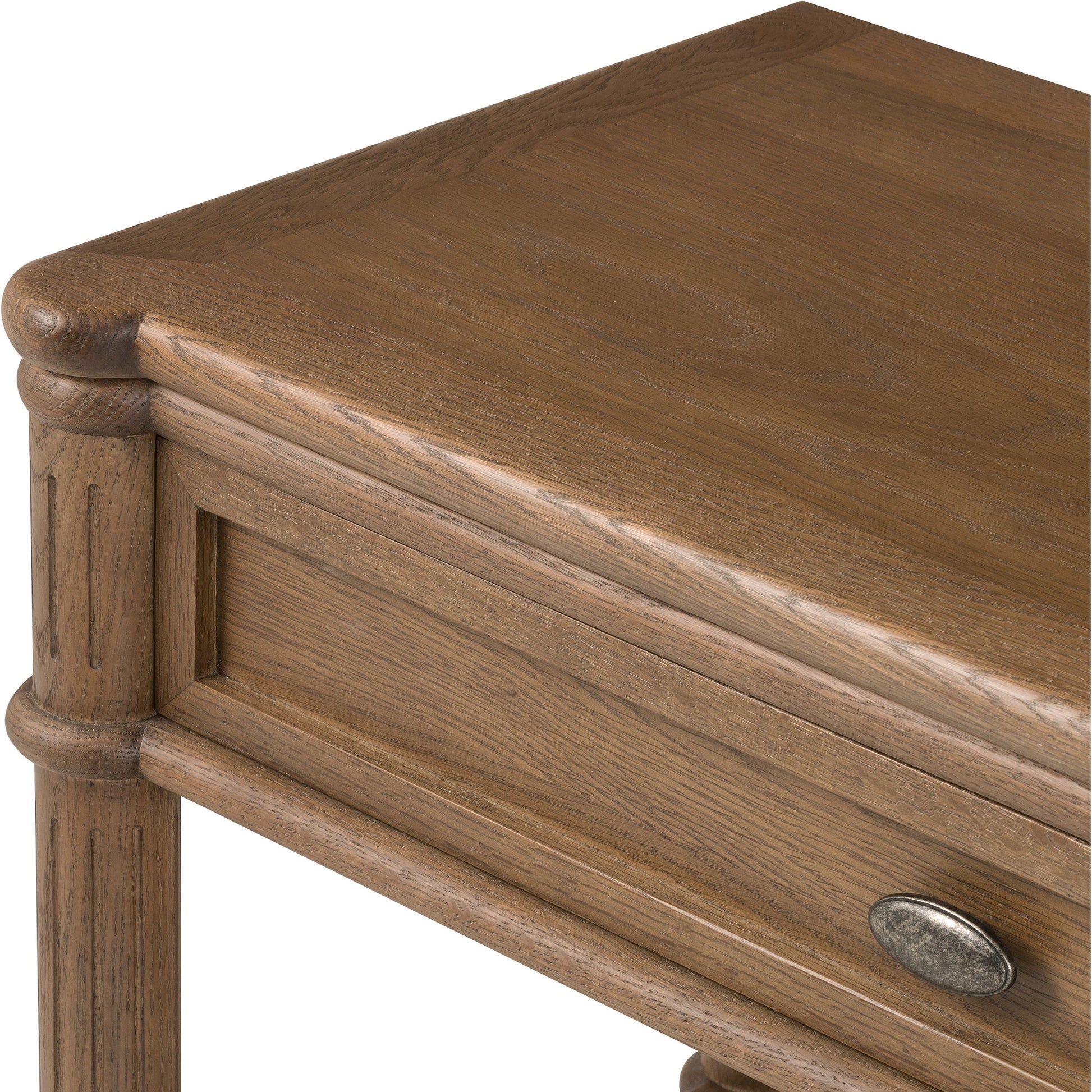 Toulouse Nightstand by Four Hands. Made from solid oak, oak veneer, zinc alloy in a modern style.