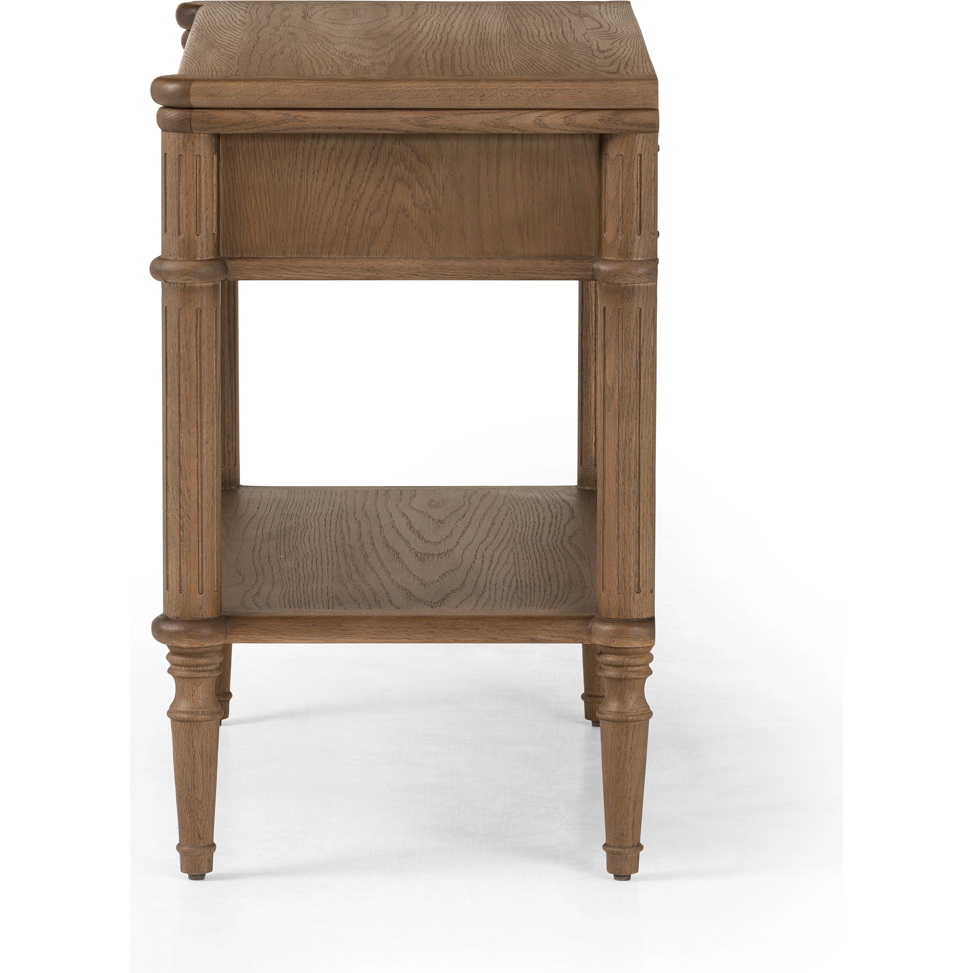 Toulouse Nightstand by Four Hands. Made from solid oak, oak veneer, zinc alloy in a modern style.