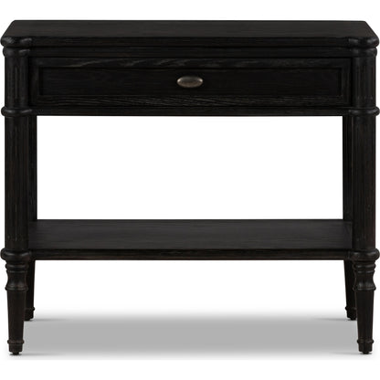 Toulouse Nightstand by Four Hands. Made from solid oak, oak veneer, zinc alloy in a modern style.