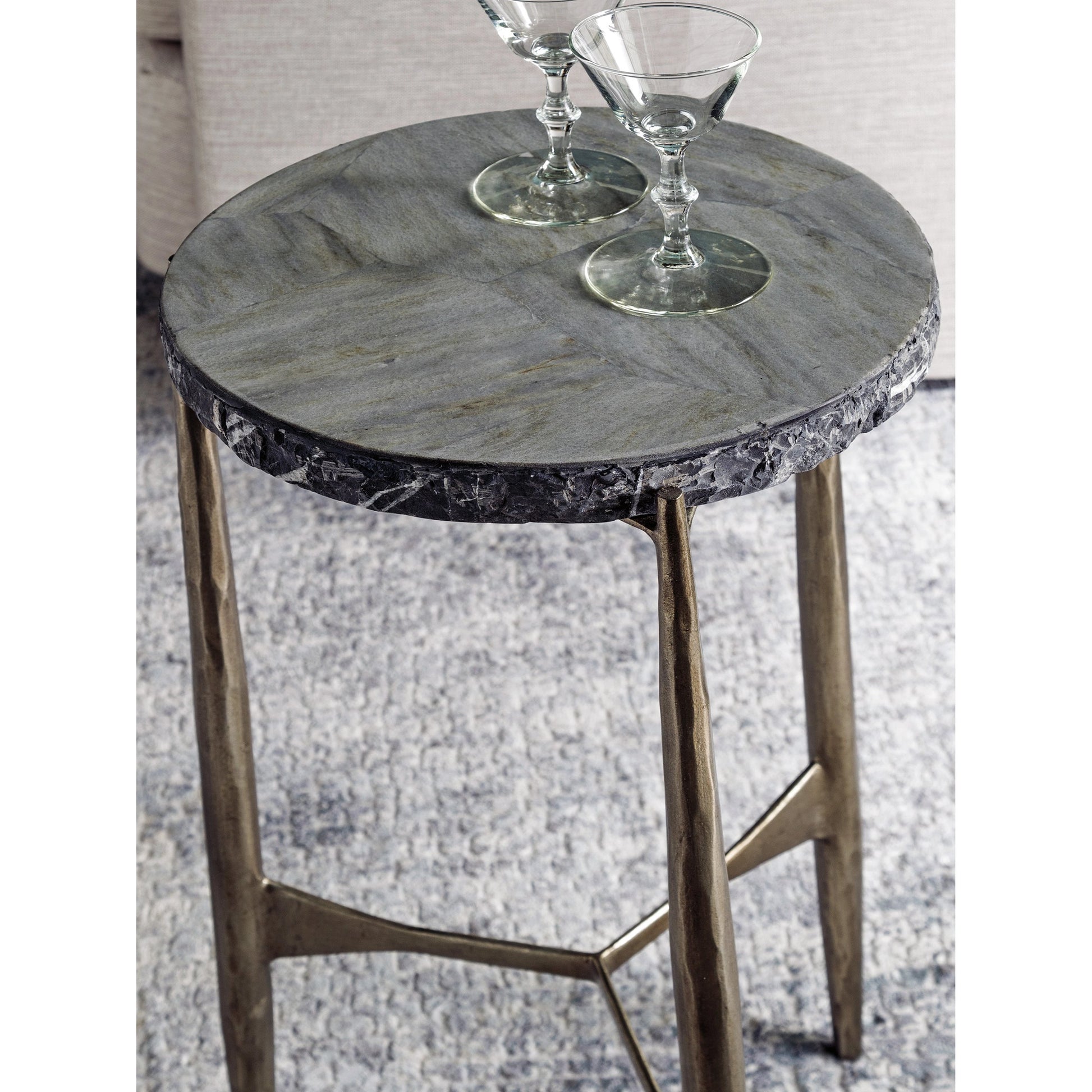 Tybalt Spot Table by Artistica Home in bronze leaf. Made from unique in a modern style.