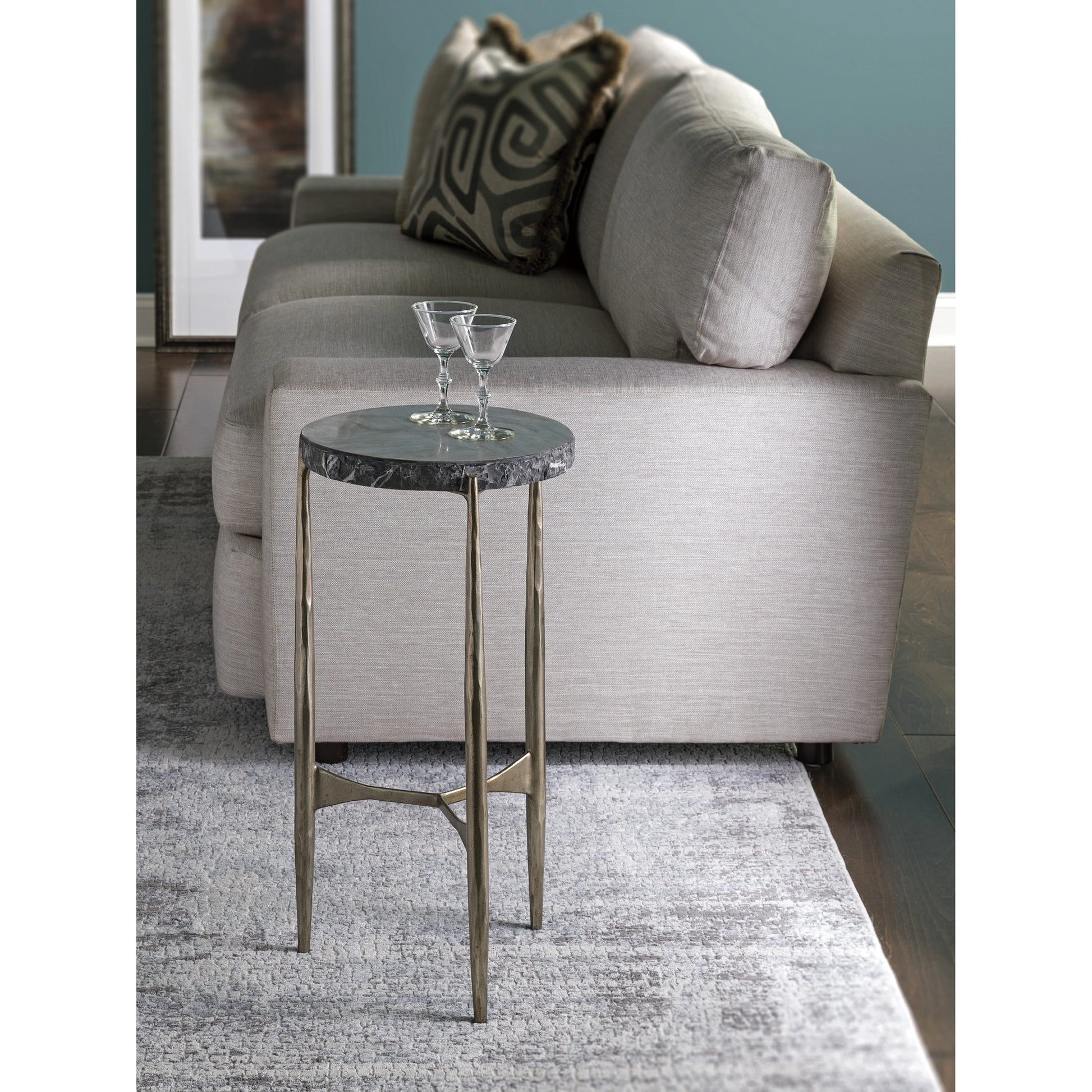 Tybalt Spot Table by Artistica Home in bronze leaf. Made from unique in a modern style.