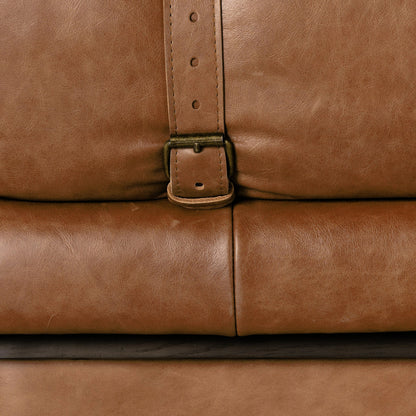 Arnold Desk Chair by Four Hands in polished aluminum, mocha ash, sonoma chestnut and mocha ash, sonoma chestnut. Made from top grain leather, solid ash in a transitional style.