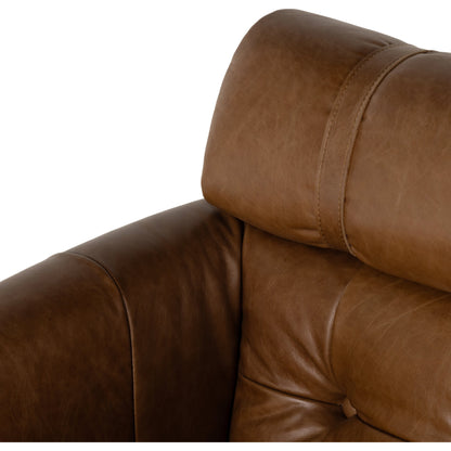 Arnold Desk Chair by Four Hands in polished aluminum, mocha ash, sonoma chestnut and mocha ash, sonoma chestnut. Made from top grain leather, solid ash in a transitional style.