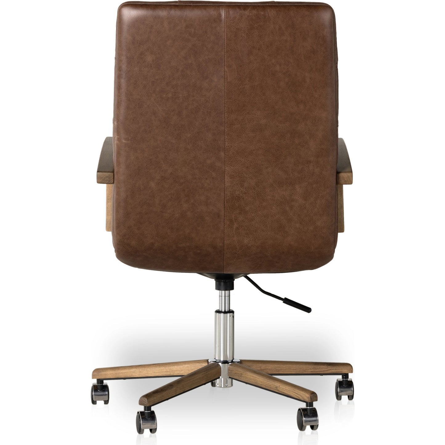 005 SI-1977491 | Additional Silo | Luca Desk Chair by Four Hands in sonoma coco, amber ash. Made from top grain leather, solid ash, aluminum in a modern style.