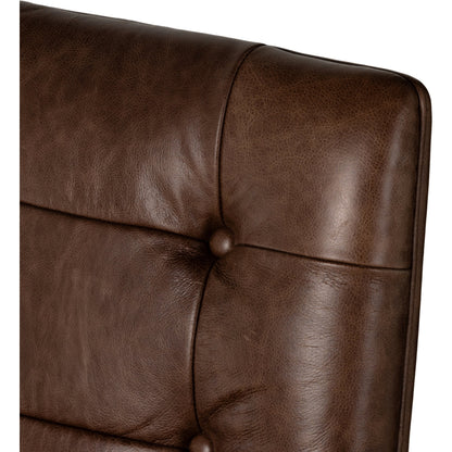 Luca Desk Chair by Four Hands in sonoma coco, amber ash. Made from top grain leather, solid ash, aluminum in a modern style.