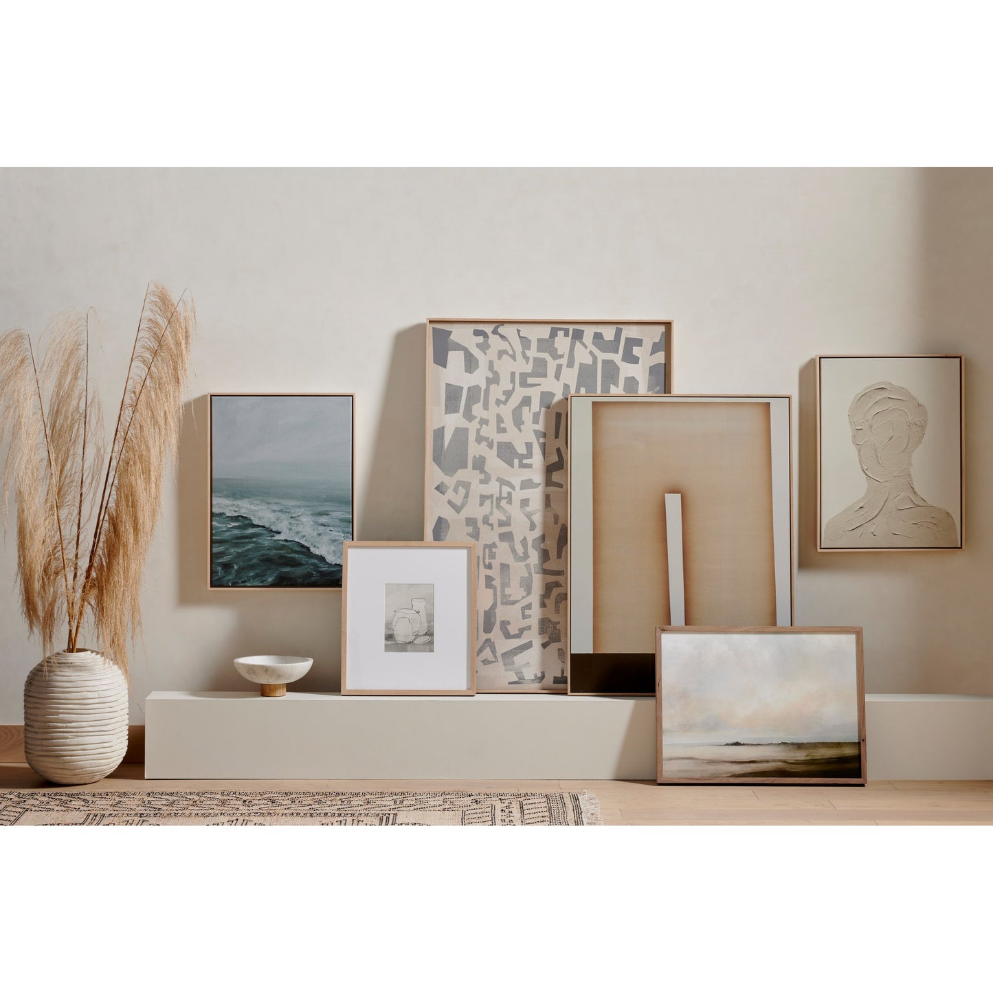019 SI-1799898 | Lifestyle | Morning Waves by Shaina Page by Four Hands. Made from matte canvas in a coastal style.