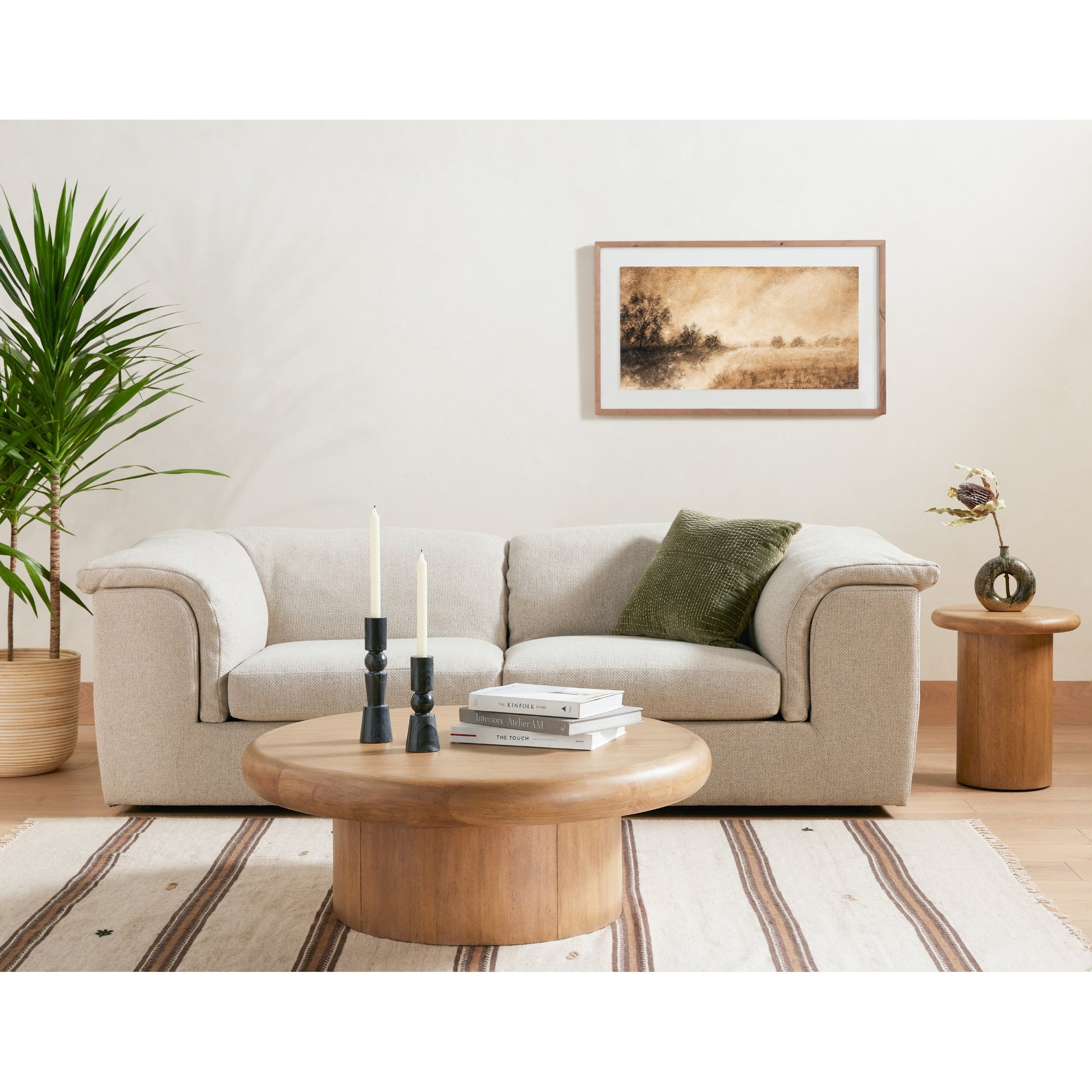 Hillside Haze II by Aileen Fitzgerald by Four Hands in rustic walnut. Made from rustic walnut, acrylic glazing, textured fine art paper in a cottage & farmhouse style.