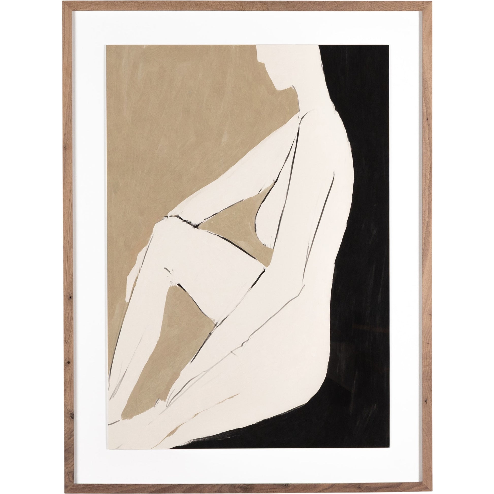Chill by Dan Hobday by Four Hands. Made from rustic 2.5 walnut, watercolor paper in a eclectic & global style.