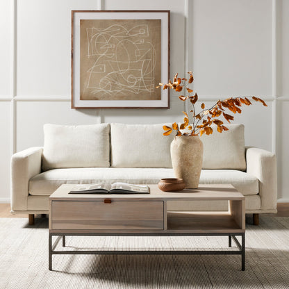 Change by Dan Hobday by Four Hands. Made from rustic 2.5 walnut, textured fine art paper in a eclectic & global style.