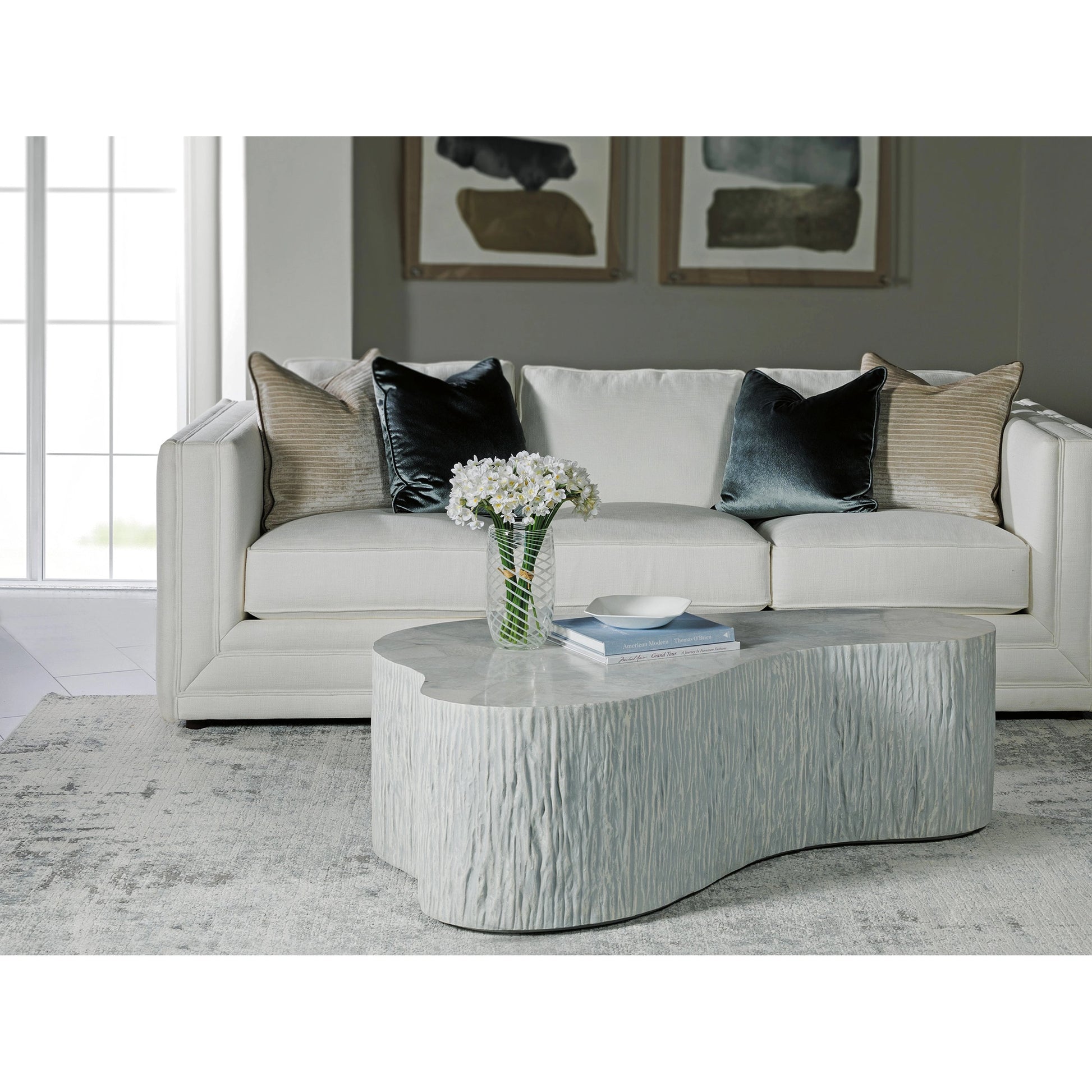 Pangea Cocktail Table by Artistica Home in white wash. Made from unique in a modern style.
