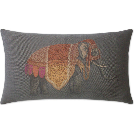 Olifant Lumbar Pillow by DV Kap Home. Made from 51% rayon, 42% cotton, 7% flax in a unique style.