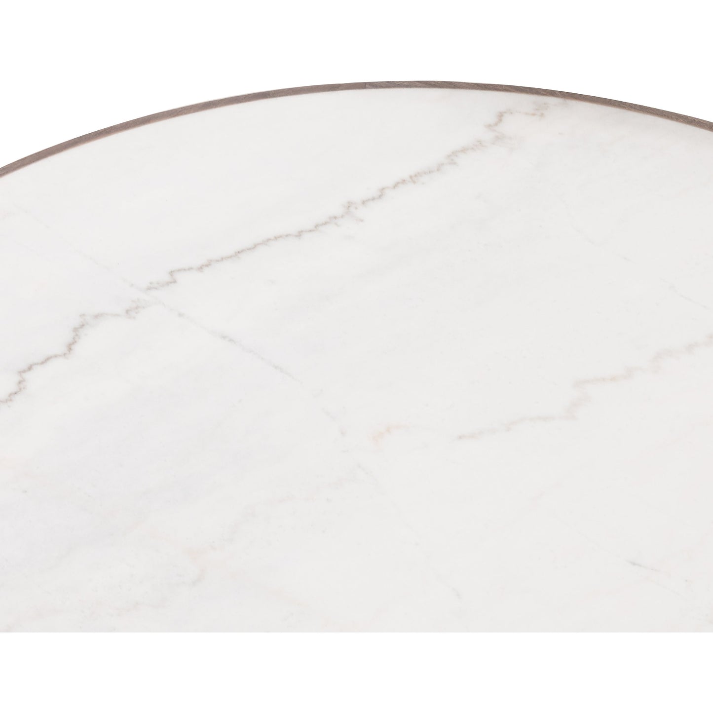 008 SI-1902515 | Closeup | Skye Coffee Table by Four Hands in weathered dark elm, white marble, weathered dark oak. Made from solid marble, solid reclaimed elm, solid oak in a coastal style.