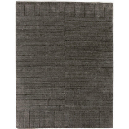 Ario Outdoor Rug by Four Hands in shadowed stripe. Made from 100% polyethylene terephthalate (pet) in a modern style.