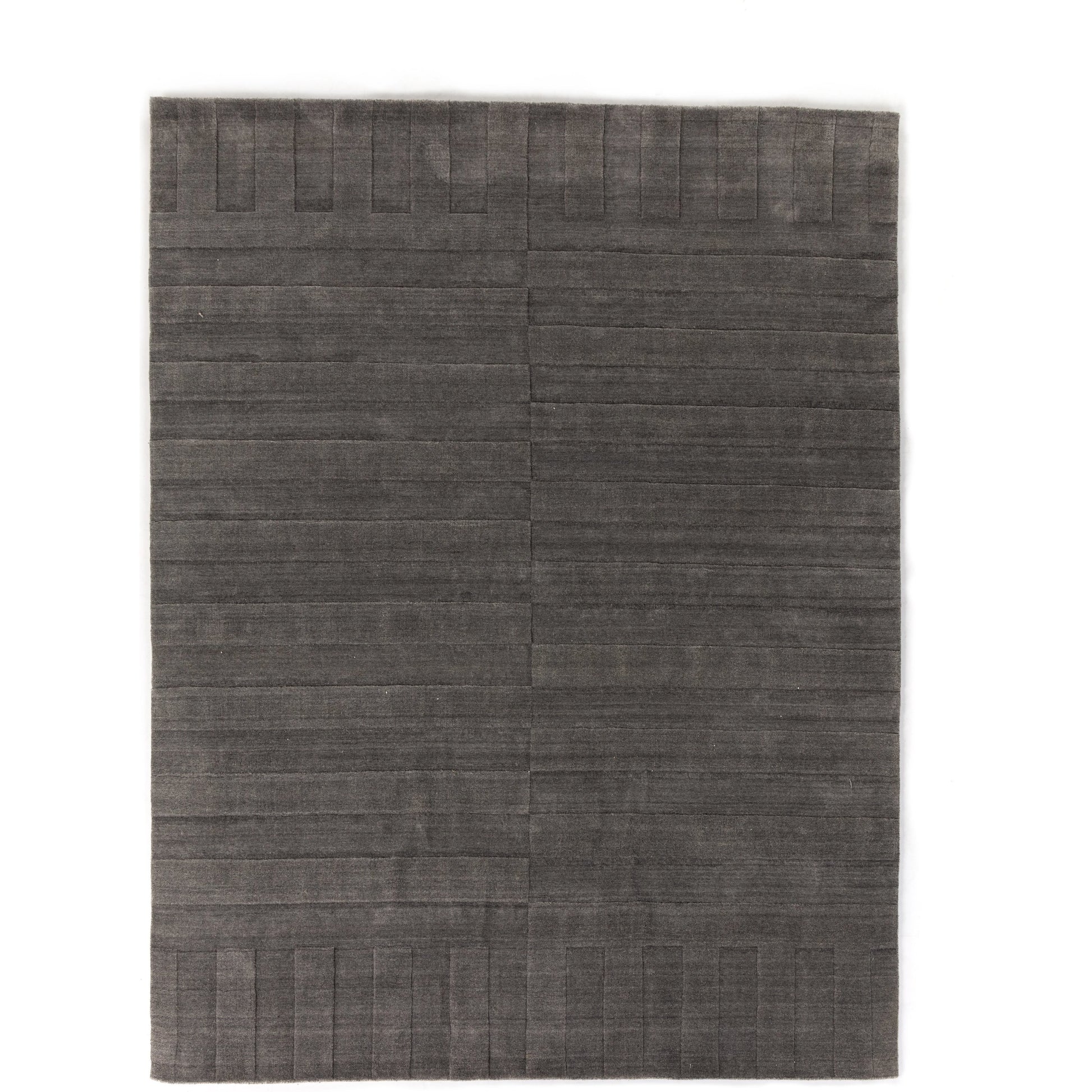 Ario Outdoor Rug by Four Hands in shadowed stripe. Made from 100% polyethylene terephthalate (pet) in a modern style.