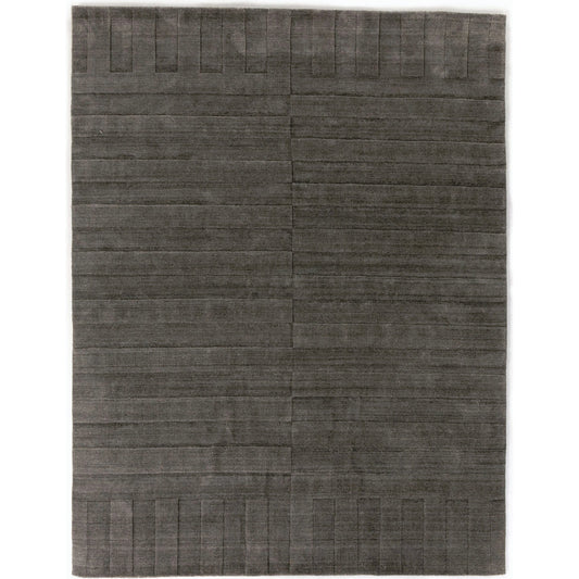 Ario Outdoor Rug by Four Hands in shadowed stripe. Made from 100% polyethylene terephthalate (pet) in a modern style.