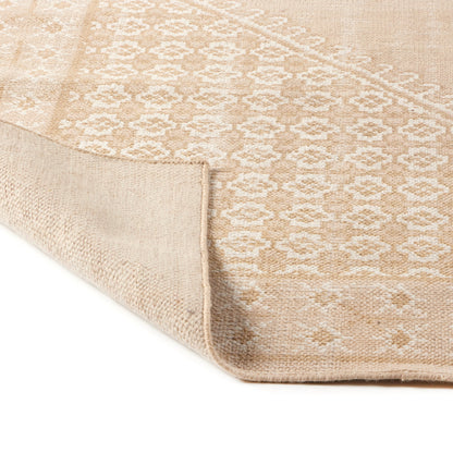 Deluca Rug by Four Hands in banded cream. Made from 100% polyethylene terephthalate (pet) in a unique style.