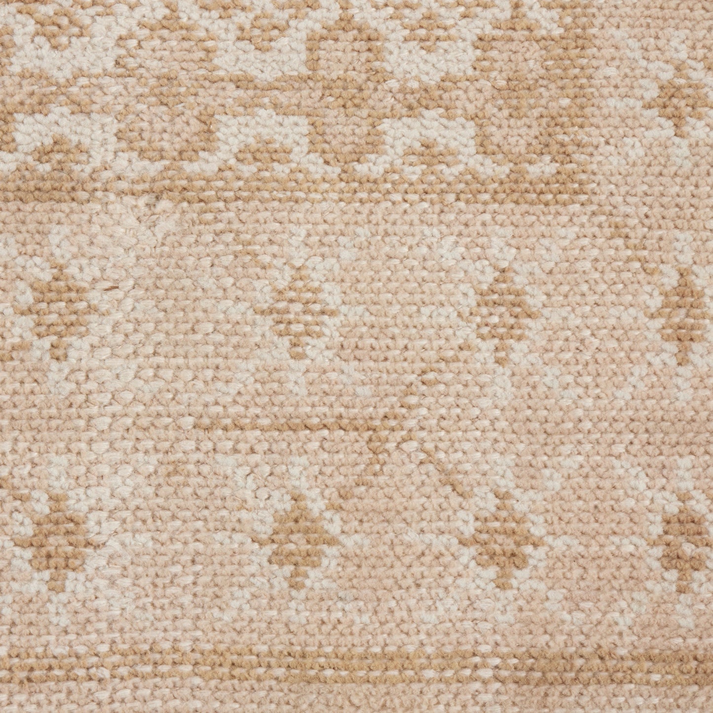 004 SI-2001182 | Closeup | Deluca Rug by Four Hands in banded cream. Made from 100% polyethylene terephthalate (pet) in a unique style.