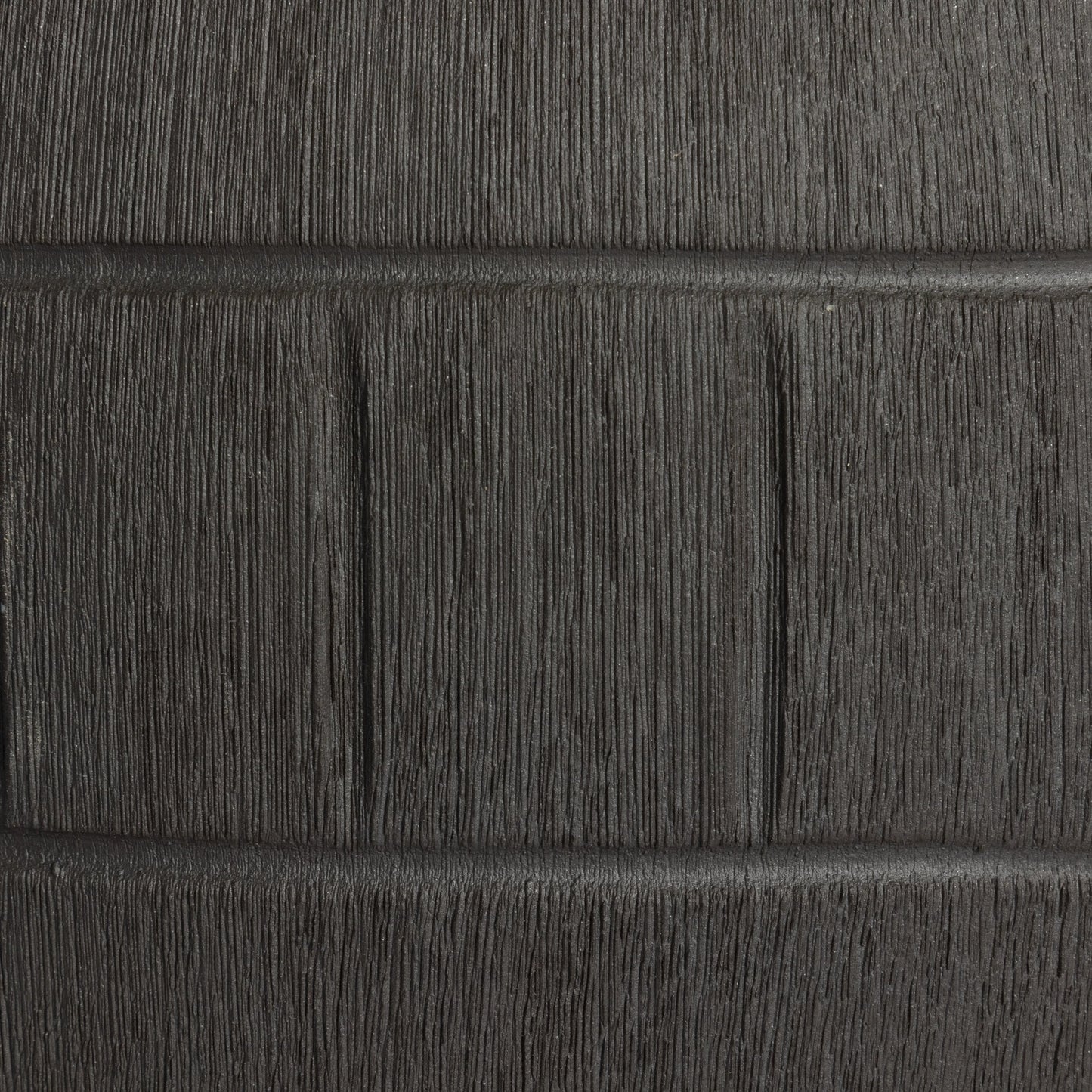 012 SI-1980595 | Closeup | Muji Table Lamp by Four Hands in textured matte black porcelain ceramic, ivory linen. Made from ceramic, 65% polyester, 35% flax, linen, thermoplastic in a modern style.