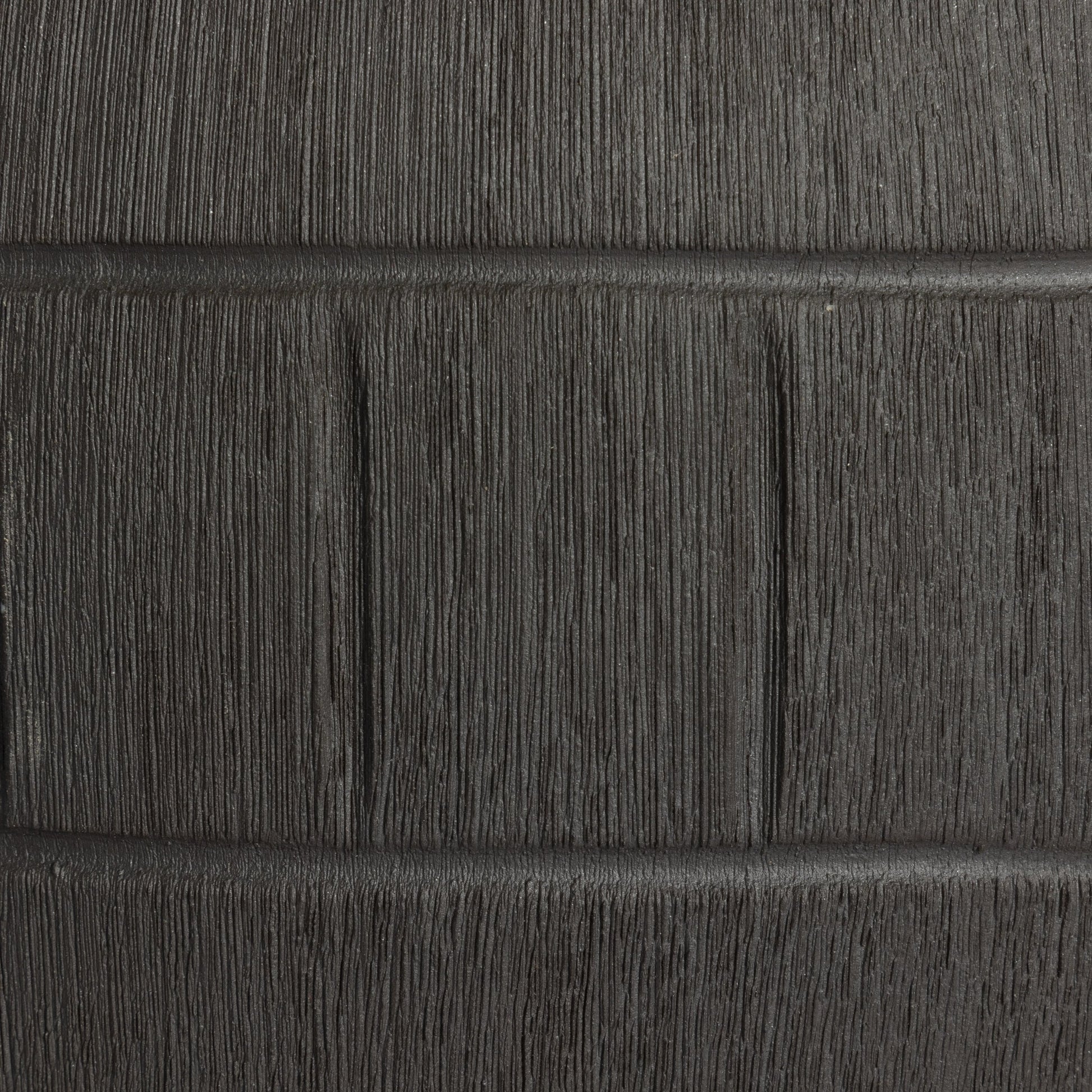 Muji Table Lamp by Four Hands in textured matte black porcelain ceramic, ivory linen. Made from ceramic, 65% polyester, 35% flax, linen, thermoplastic in a modern style.