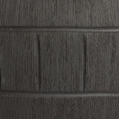 Muji Table Lamp by Four Hands in textured matte black porcelain ceramic, ivory linen. Made from ceramic, 65% polyester, 35% flax, linen, thermoplastic in a modern style.