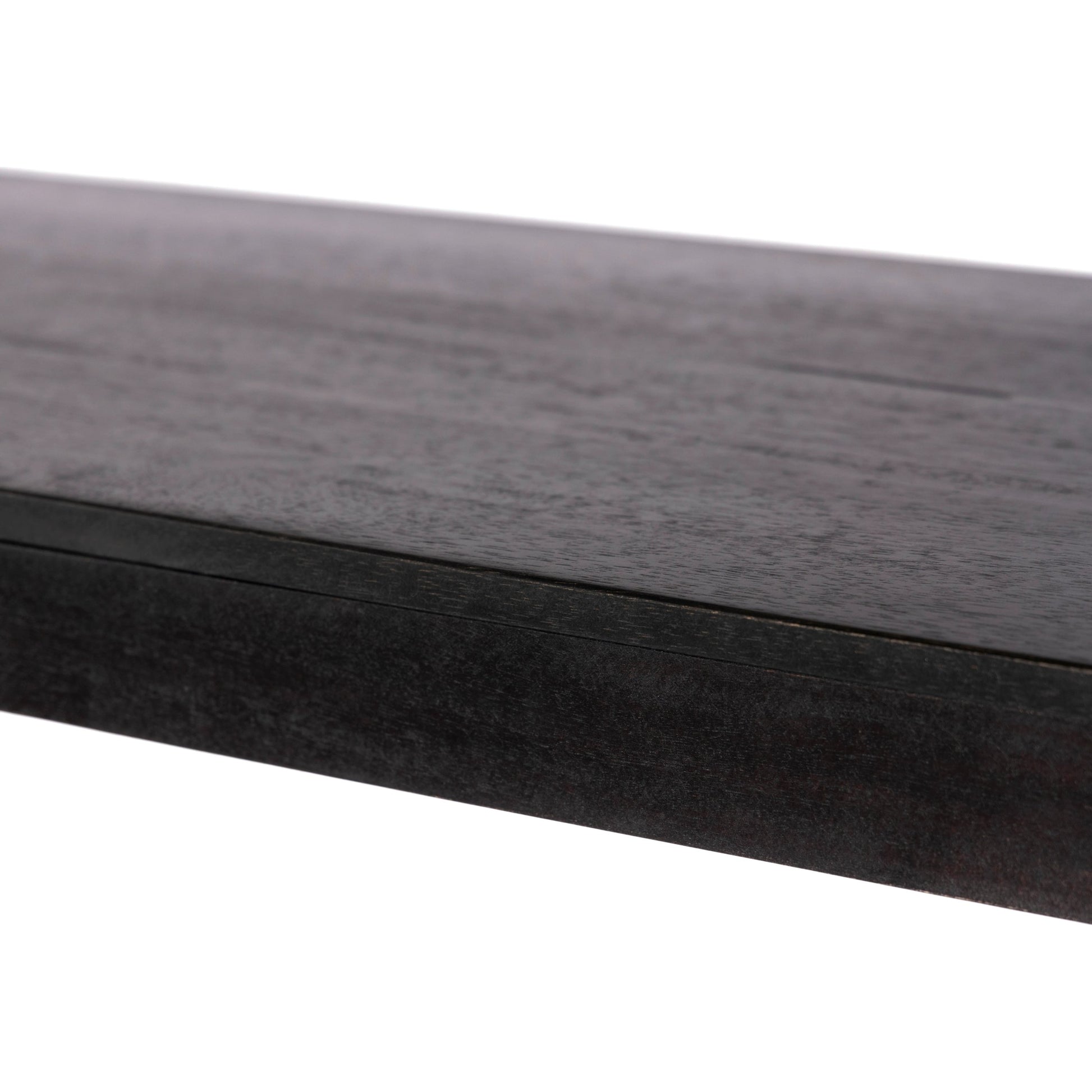 Reza Wide Bookcase by Four Hands in smoked honey, raw brass, toasted acacia. Made from solid acacia, solid parawood in a modern style.