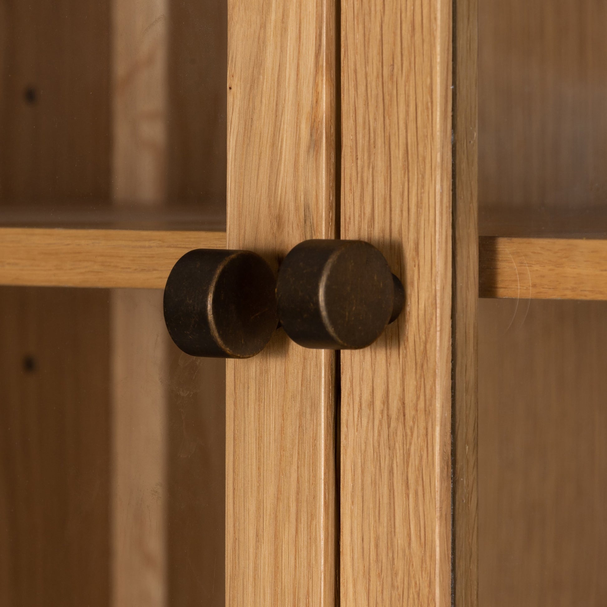 Laker Cabinet by Four Hands in black oak. Made from solid oak, rush, oak veneer in a cottage & farmhouse style.