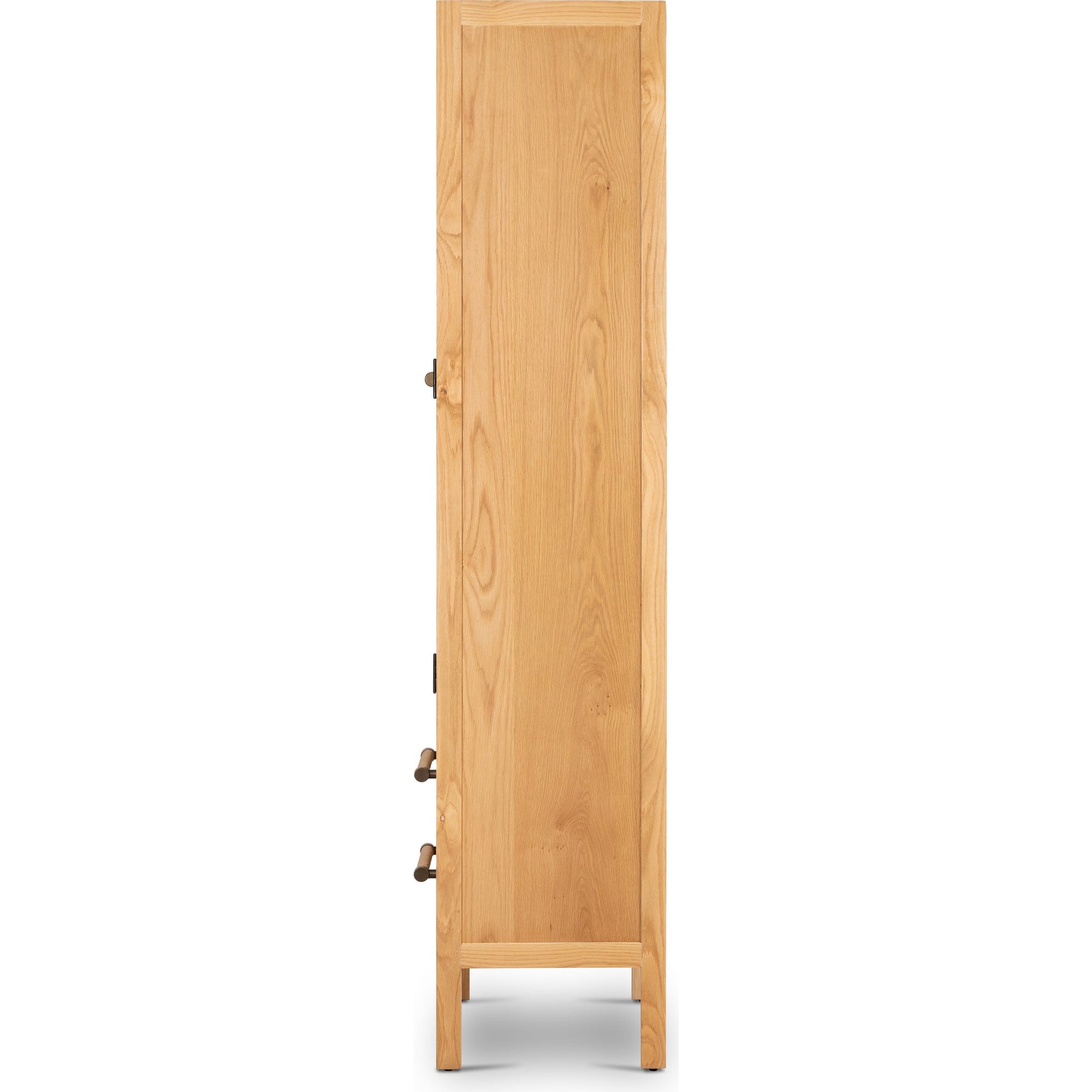 Laker Cabinet by Four Hands in black oak. Made from solid oak, rush, oak veneer in a cottage & farmhouse style.