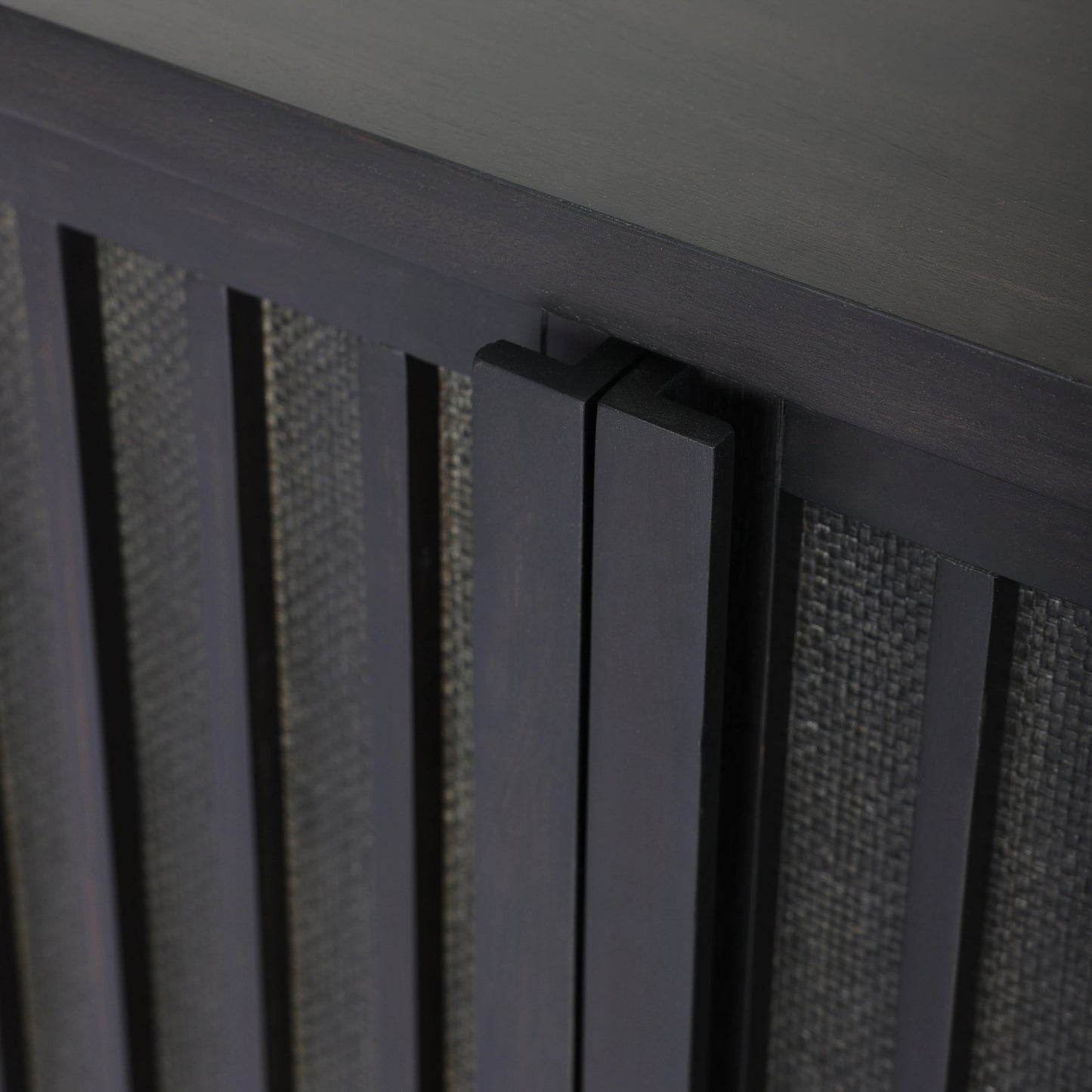 007 SI-2001742 | Additional Silo | Nyland Media Console by Four Hands in black mahogany. Made from mahogany veneer, solid mahogany, sugar palm in a modern style.