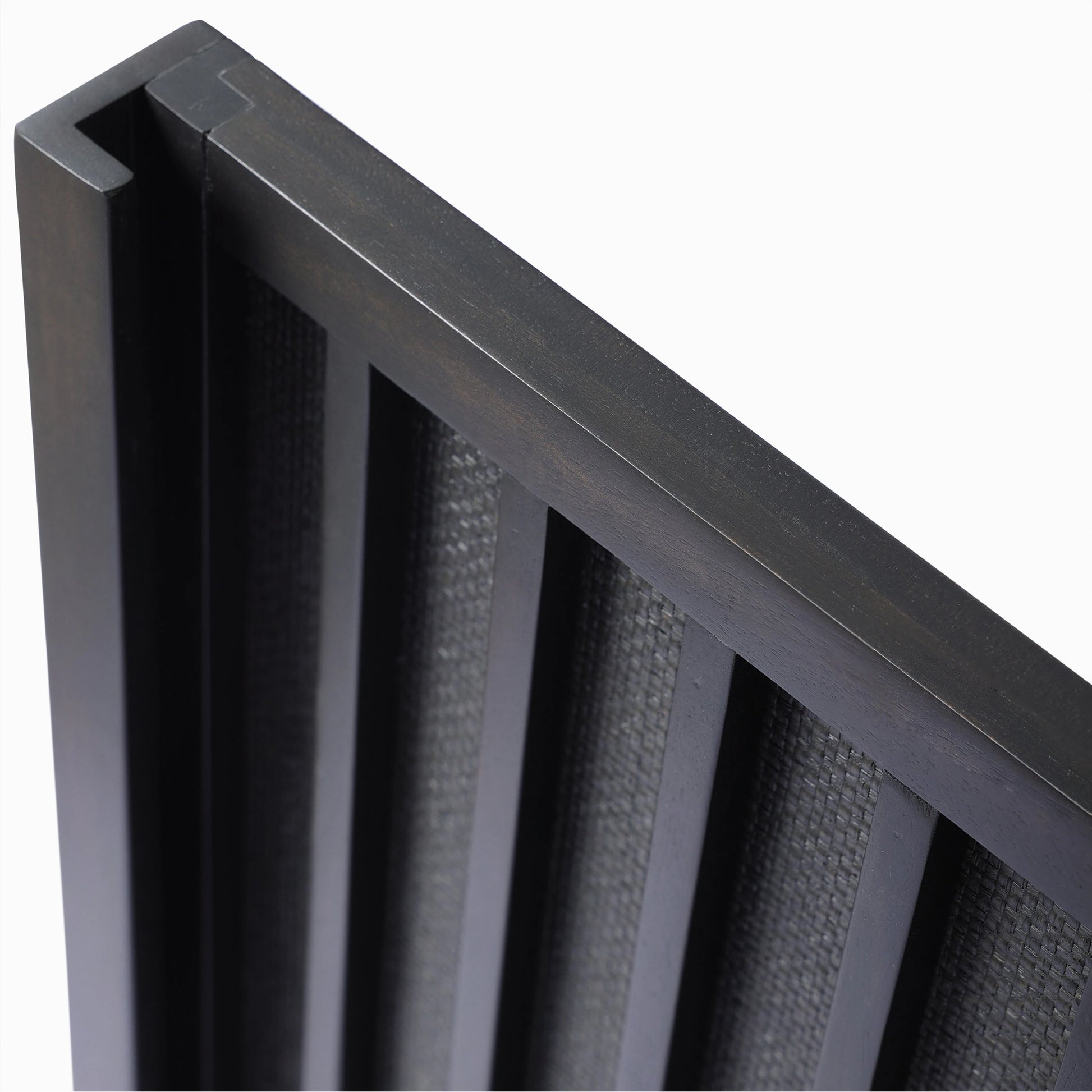 Nyland Media Console by Four Hands in black mahogany. Made from mahogany veneer, solid mahogany, sugar palm in a modern style.