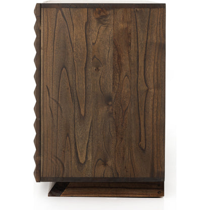 Tussac Media Console by Four Hands in matte brown neem. Made from solid neem wood in a transitional style.