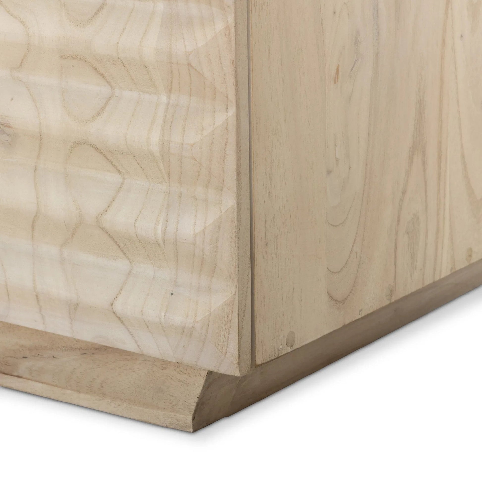 Tussac Media Console by Four Hands in matte brown neem. Made from solid neem wood in a transitional style.