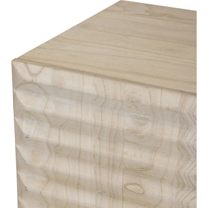 Tussac Media Console by Four Hands in matte brown neem. Made from solid neem wood in a transitional style.