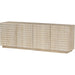 Tussac Media Console by Four Hands in matte brown neem. Made from solid neem wood in a transitional style.